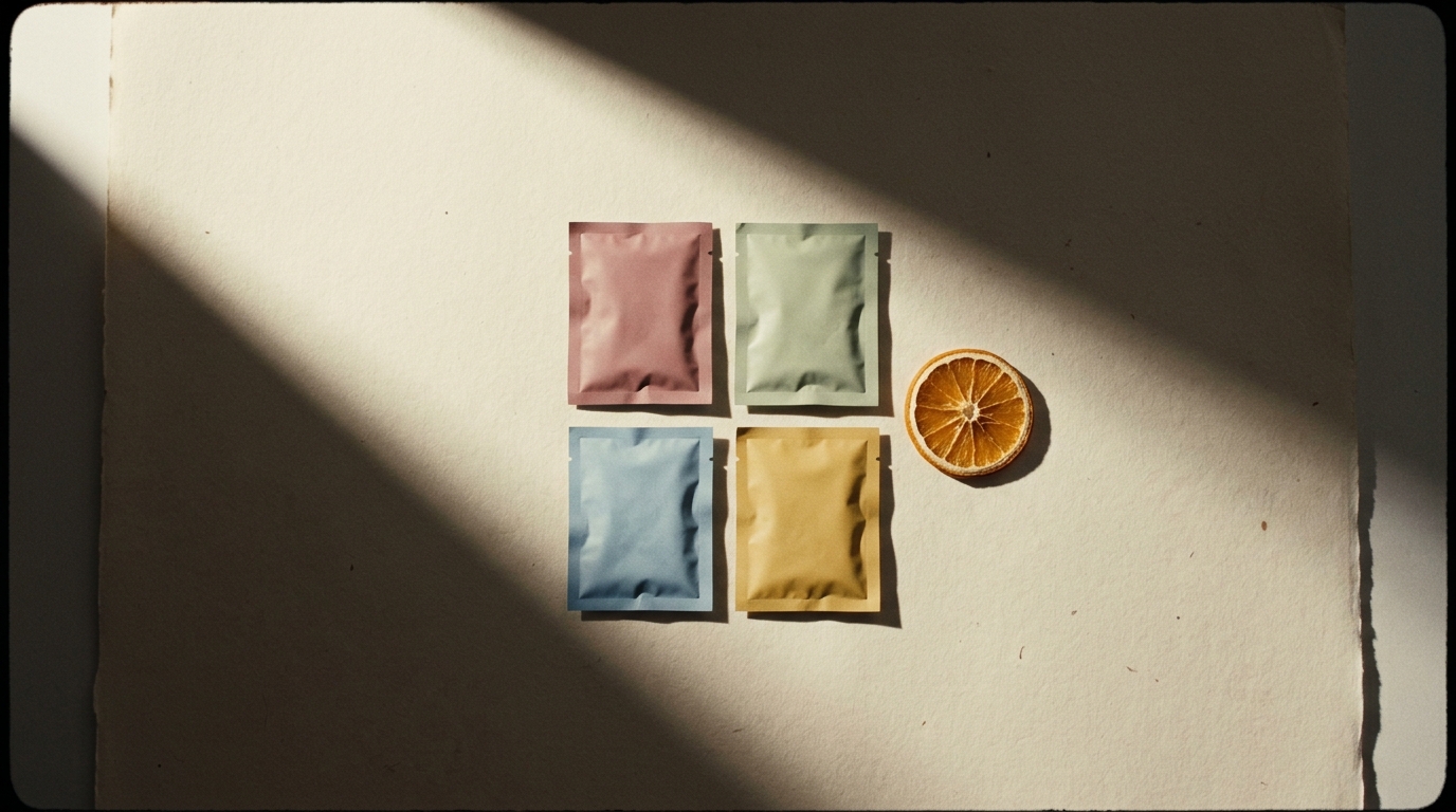 Pickie vitamin strips, still life